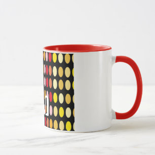 gekleurde pooldots mok