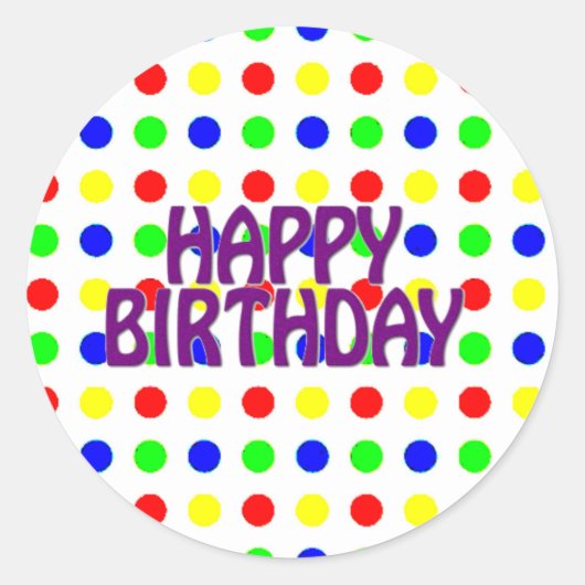 gekleurde pooldots ronde sticker (Voorkant)