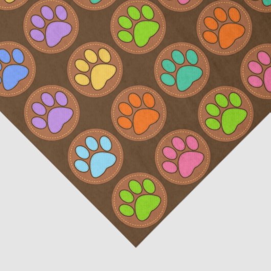 Gekleurde poten tissuepapier (Detail)