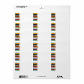 Gekleurde potloden Adresetiketten Etiket (Full Sheet)