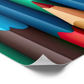 Gekleurde potloden Art Poster (Hoek)