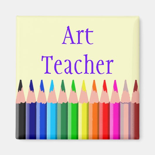 Gekleurde potloden Art Teacher Magneet (Voorkant)
