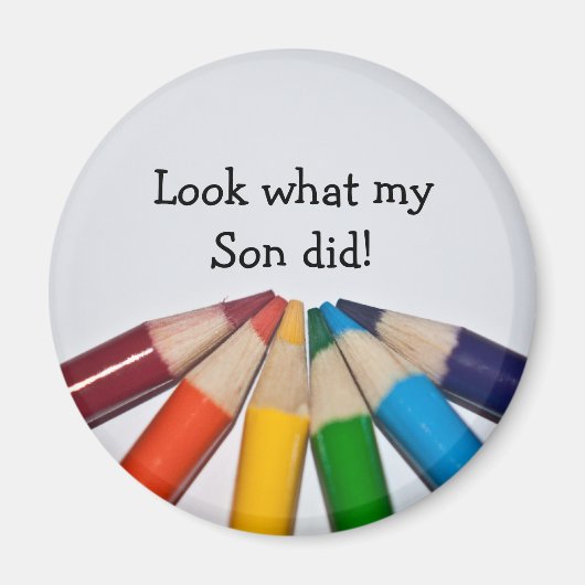 Gekleurde potloden artwork display magneet (Voorkant)