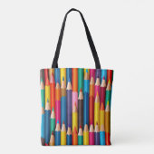 Gekleurde potloden Canvas tas (Achterkant)