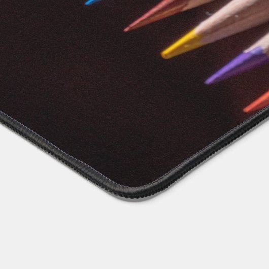 Gekleurde potloden, jouw naam, professioneel bureaumat (Hoek)