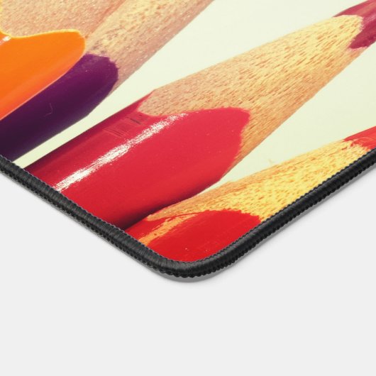 Gekleurde potloden, jouw naam, professioneel bureaumat (Hoek)