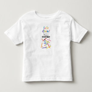 Gekleurde potloden Kinder kunst Kids verjaardagsfe Shirts