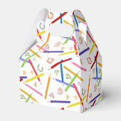 Gekleurde potloden Kinder kunst verjaardagsfeest Bedankdoosjes (Achterkant)