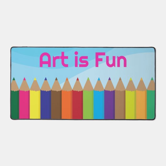 Gekleurde potloden kunst is leuk bureaumat (Voorkant)