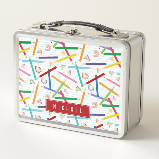 Gekleurde potloden Patroon Kinder School (Voorkant)