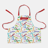 Gekleurde potloden Patroon Kinderen Schort (Voorkant)