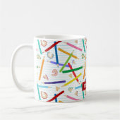 Gekleurde potloden Patroon Leraar Waardering Gift Koffiemok (Links)