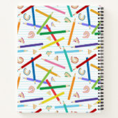 Gekleurde potloden Patroon School leraar Student Notitieboek (Achterkant)