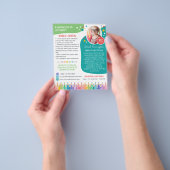 Gekleurde potloden Sterren Kunstlessen Tutor Promo Flyer (Hand)