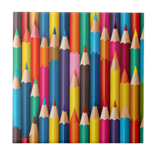 Gekleurde potloden Tegel Tegeltje