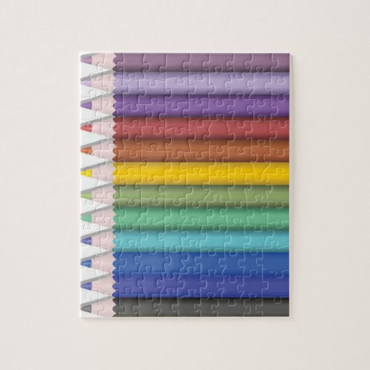Gekleurde potlood puzzel (Verticaal)