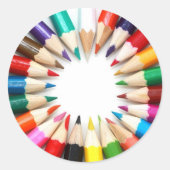 Gekleurde potlood Stickers (Voorkant)