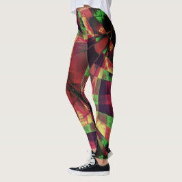 gekleurde rechthoeken met schuine of strekte kleur leggings