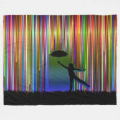 GEKLEURDE REGEN FLEECE DEKEN (Voorkant (Horizontaal))