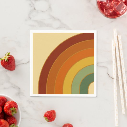 Gekleurde regenboog met gelaagde omloop servet (Insitu)