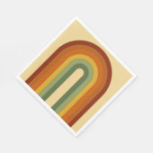 Gekleurde regenboogsluncheon met rubbende retro Gr Servet (Hoek)