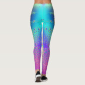 Gekleurde regendruppels leggings (Achterkant)