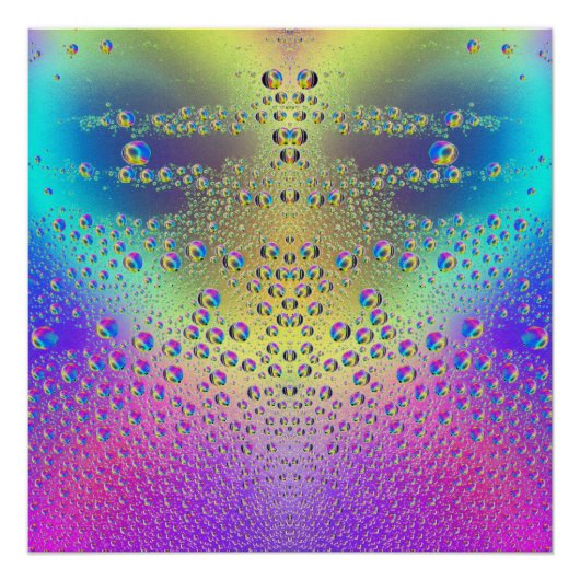 Gekleurde regendruppels perfect poster (Voorkant)