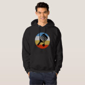 gekleurde Retro Pickleball Hoodie (Voorkant volledig)