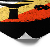  gekleurde Retro Pickleball Poster (Hoek)