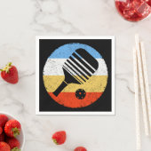  gekleurde Retro Pickleball Servet (Insitu)