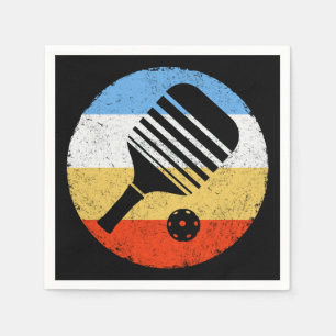 gekleurde Retro Pickleball Servet