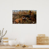  gekleurde retroverdiepingen met het Poster van de (Keuken)