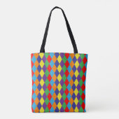gekleurde rhombus tote bag (Achterkant)