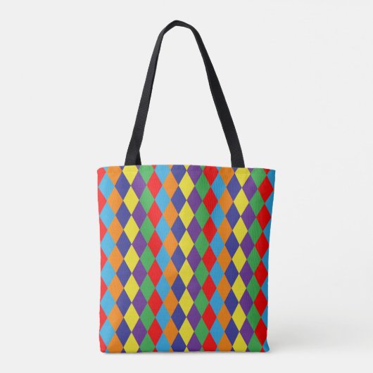 gekleurde rhombus tote bag (Achterkant)