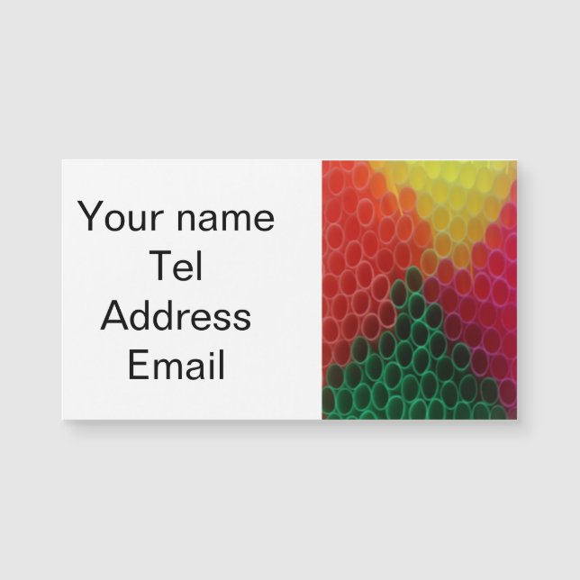 gekleurde rietjes (Voorkant)