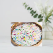 Gekleurde rijst aanbod briefkaart (Staand voorkant)