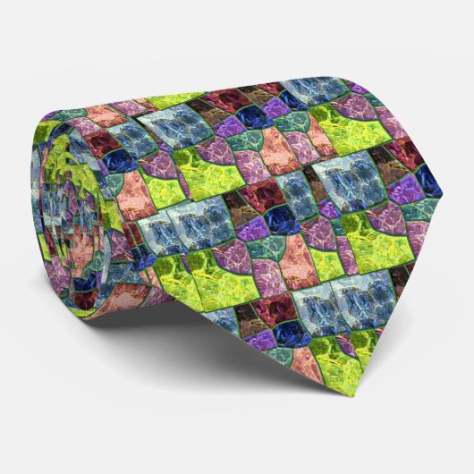 gekleurde rots stropdas (Opgerold)
