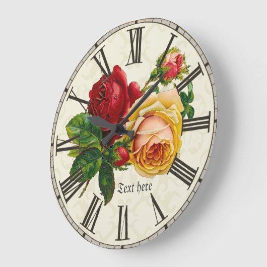  gekleurde Rozen Grote Klok (Hoek)