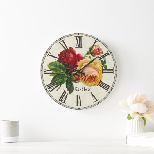gekleurde Rozen Grote Klok (Huis)