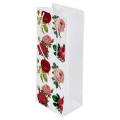  gekleurde Rozen Wijn Cadeautas (Voorkant Gekanteld)