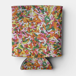 gekleurde Snoep sprinkes TextielSjabloon Blikjeskoeler