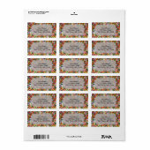 gekleurde Snoep sprinkes TextielSjabloon Etiket (Full Sheet)