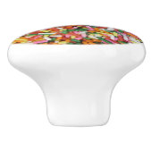 gekleurde Snoep sprinkes TextielSjabloon Keramische Knop (Zijkant)