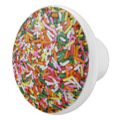 gekleurde Snoep sprinkes TextielSjabloon Keramische Knop (Rechts)