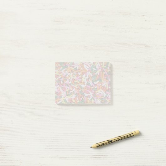 gekleurde Snoep sprinkes TextielSjabloon Post-it® Notes (Op bureau)
