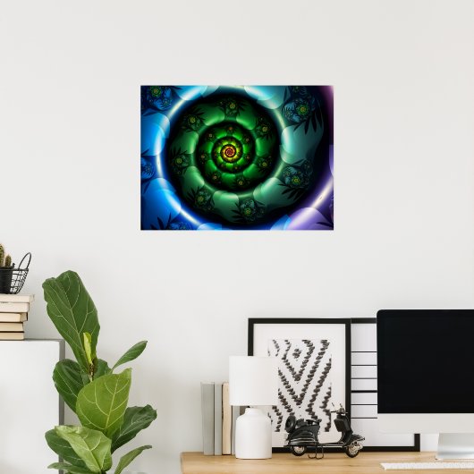 Gekleurde spoel poster (Thuiskantoor)