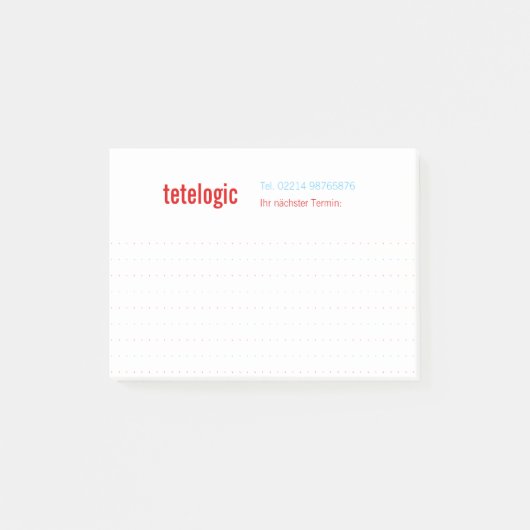 Gekleurde stippen, cool, modern stickervel bedrijf post-it® notes (Voorkant)