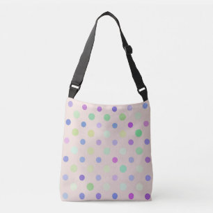 gekleurde stippen crossbody tas