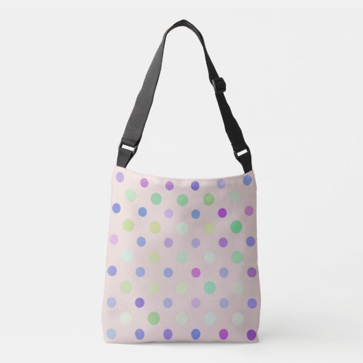 gekleurde stippen crossbody tas (Voorkant)