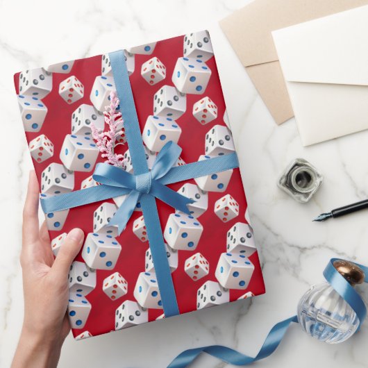 Gekleurde Stippen op dobbelstenen Cadeaupapier (Geschenken)